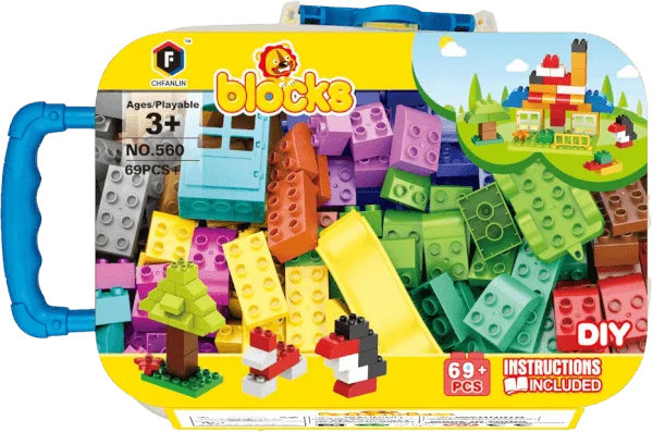 Vali xếp hình khối cao cấp 72pcs RFD371839 C407 (Xanh dương)