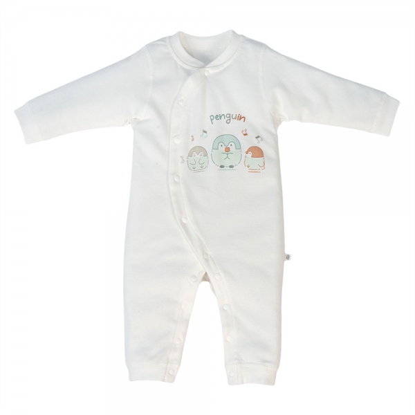 Bodysuit đông vải mỏng Animo MN1024017_M8991 (0-9M,Trắng)