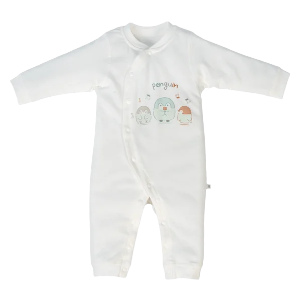 Bodysuit đông vải mỏng Animo MN1024017_M8991 (0-9M,Trắng)