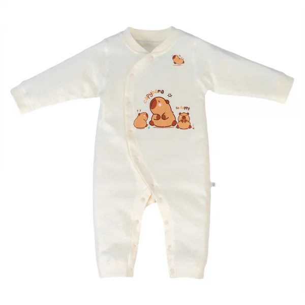 Bodysuit đông vải mỏng Animo MN1024015_M8989 (0-9M,Kem)