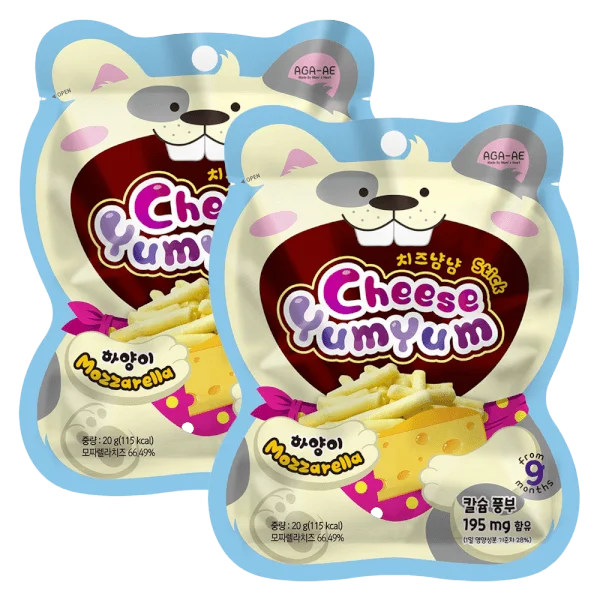 Combo 2 Phô mai sấy YumYum vị Mozzarella 20g