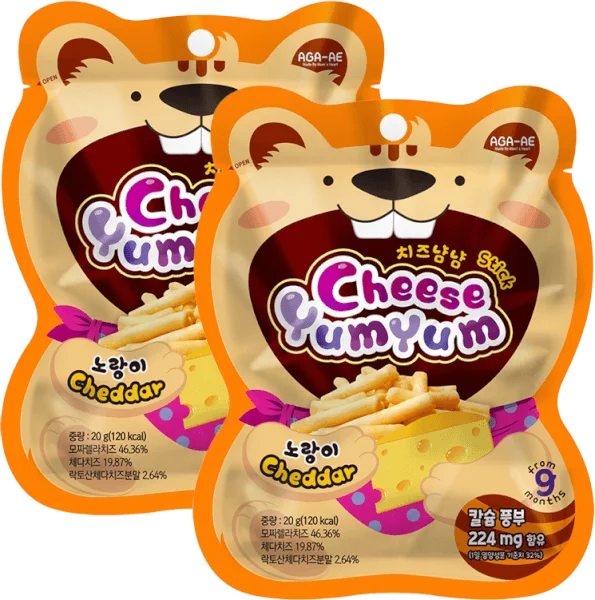 Combo 2 Phô mai sấy YumYum vị Cheddar 20g