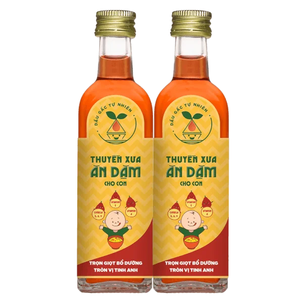 Combo 2 Dầu Gấc Tự Nhiên Thuyền Xưa Ăn Dặm Cho Con 65ml