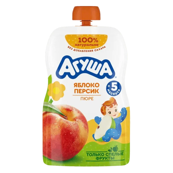 Combo 2 Trái cây nghiền vị táo và đào Agusha