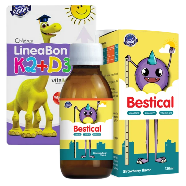 Combo 1 Thực phẩm bảo vệ sức khỏe LineaBon K2   D3 và 1 Thực phẩm bảo vệ sức khoẻ Bestical