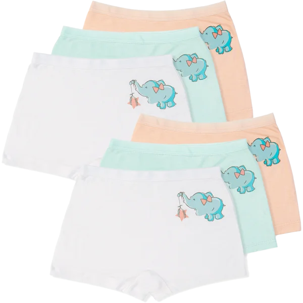 Combo 2 Bộ 3 quần lót bé gái đùi Animo VĐ223005 (2-6Y,Nhiều màu)