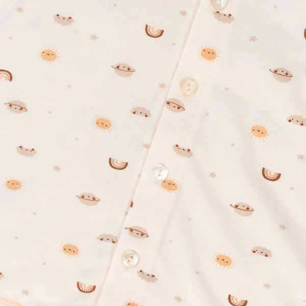 Set 2 Bộ kháng khuẩn Modal ngắn Animo VD0724027 (0-24M,Trắng phối cam)