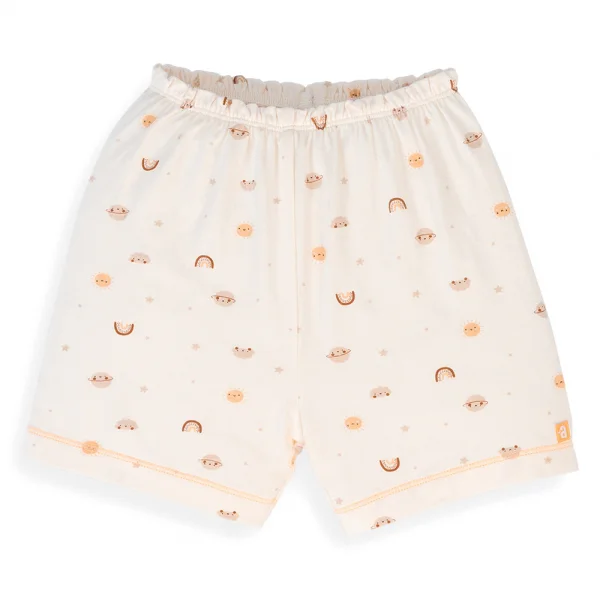 Set 2 Bộ kháng khuẩn Modal ngắn Animo VD0724027 (0-24M,Trắng phối cam)