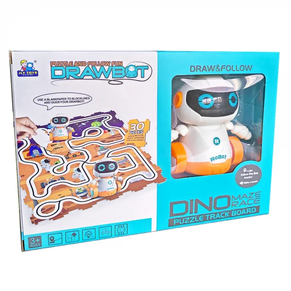 Bộ xếp hình và robot theo dấu kèm bút vẽ đường đi YN535109 C407