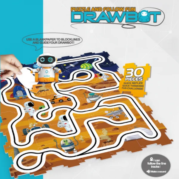 Bộ xếp hình và robot theo dấu kèm bút vẽ đường đi YN535109 C407