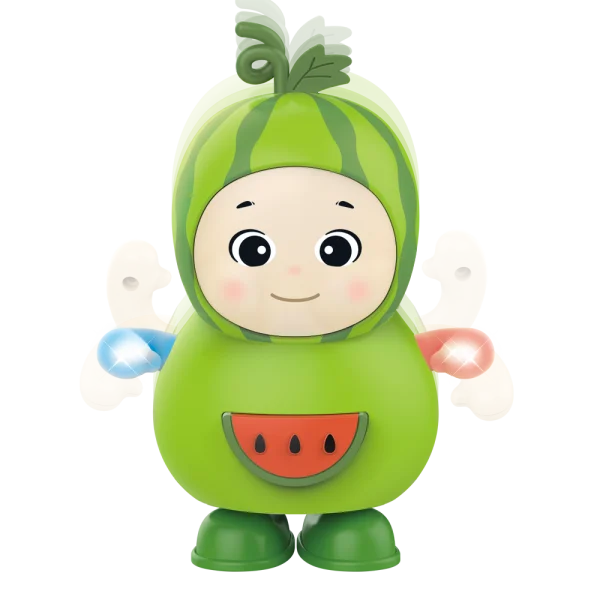 Bé dưa hấu nhảy múa vui nhộn có nhạc đèn YN583049 C407 (Xanh lá)