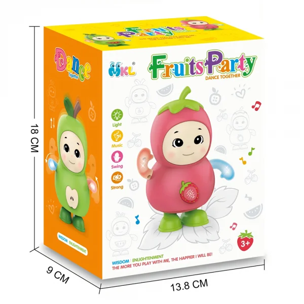 Bé dưa hấu nhảy múa vui nhộn có nhạc đèn YN583049 C407 (Xanh lá)
