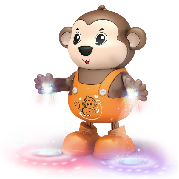 Chú khỉ nhảy múa vui nhộn có nhạc đèn YN579895 C407 (Cam)