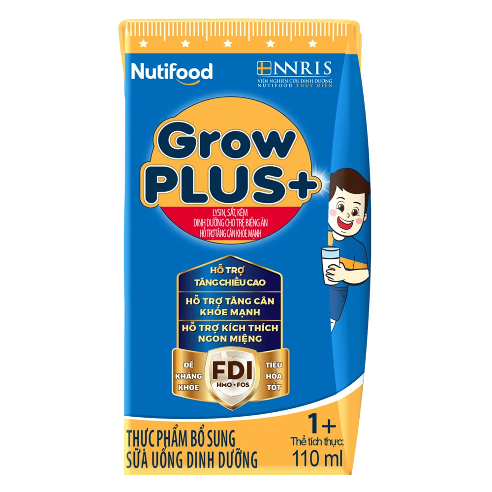 Thùng Sữa GrowPLUS+ Xanh 1+ 110ml (lốc 4 hộp)