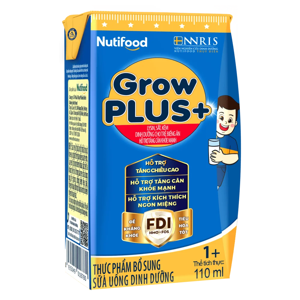 Thùng Sữa GrowPLUS+ Xanh 1+ 110ml (lốc 4 hộp)