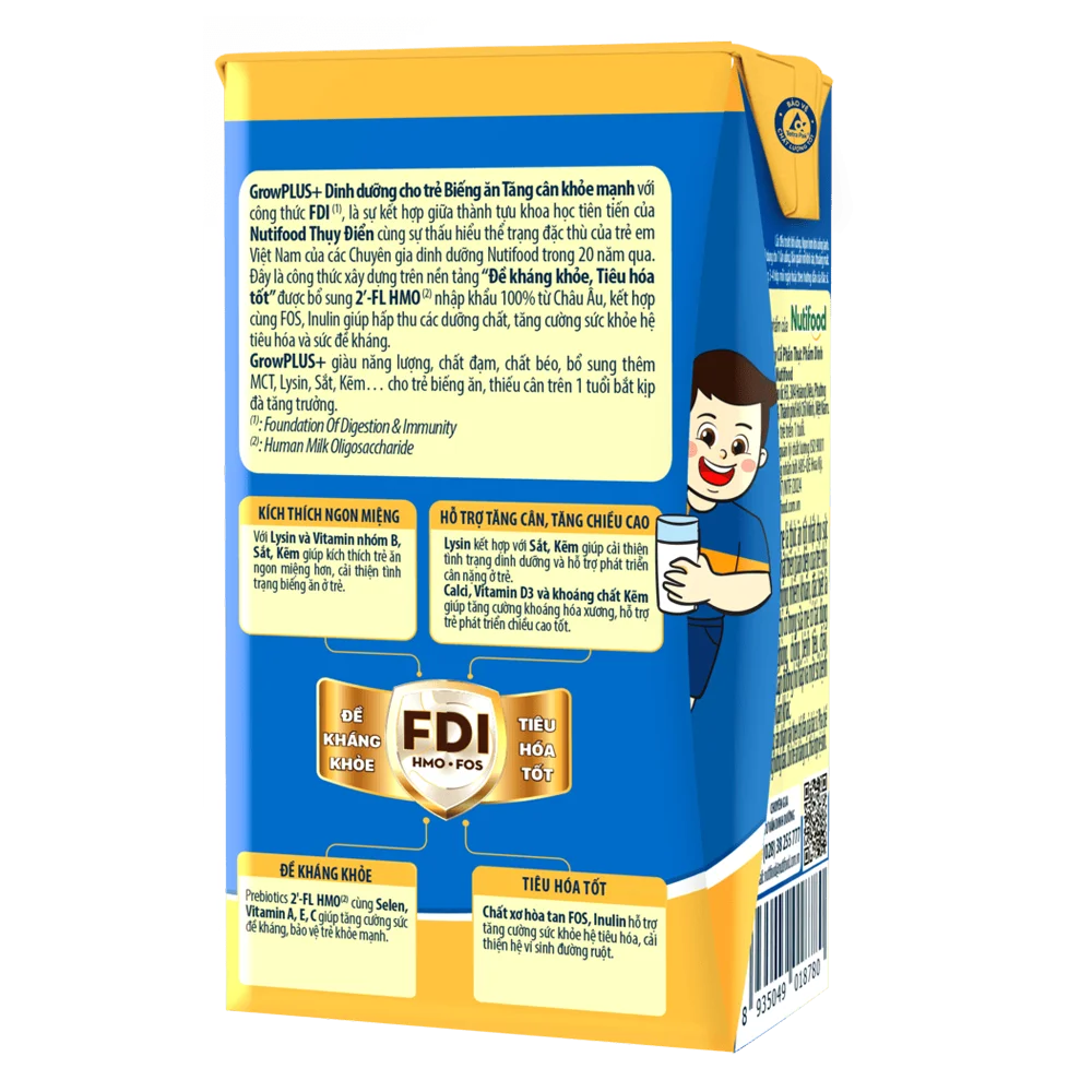 Thùng Sữa GrowPLUS+ Xanh 1+ 110ml (lốc 4 hộp)
