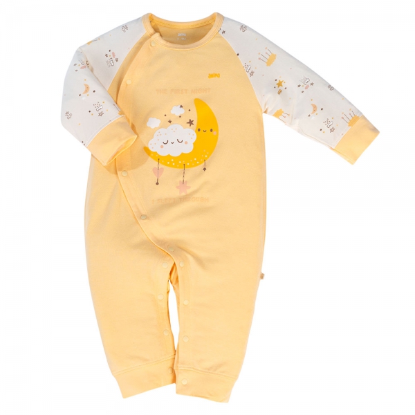 Bodysuit Modal kháng khuẩn dài Animo VD1024042 (0-12M,Vàng)