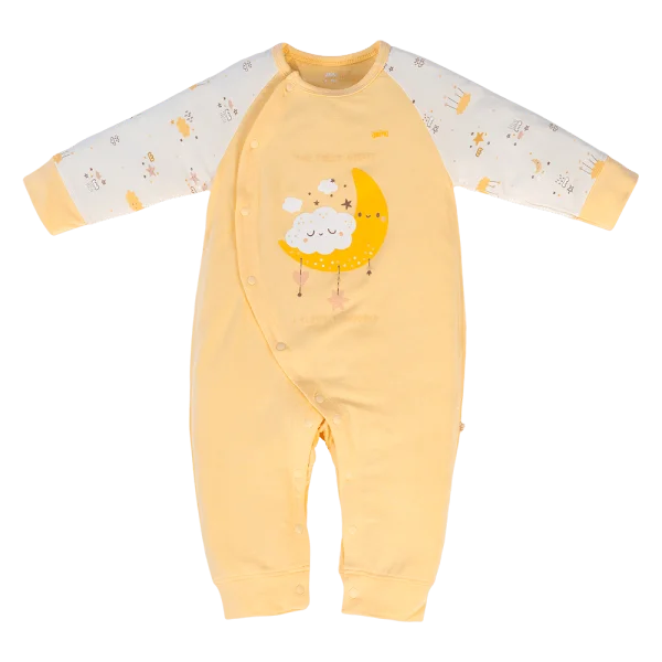 Bodysuit Modal dài Animo VD1024042 (0-12M,Vàng)