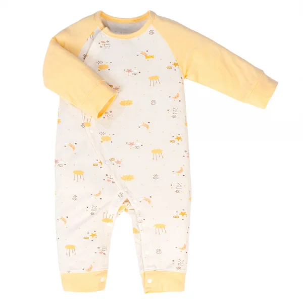 Bodysuit Modal dài Animo VD0724039 (0-12M,Vàng)