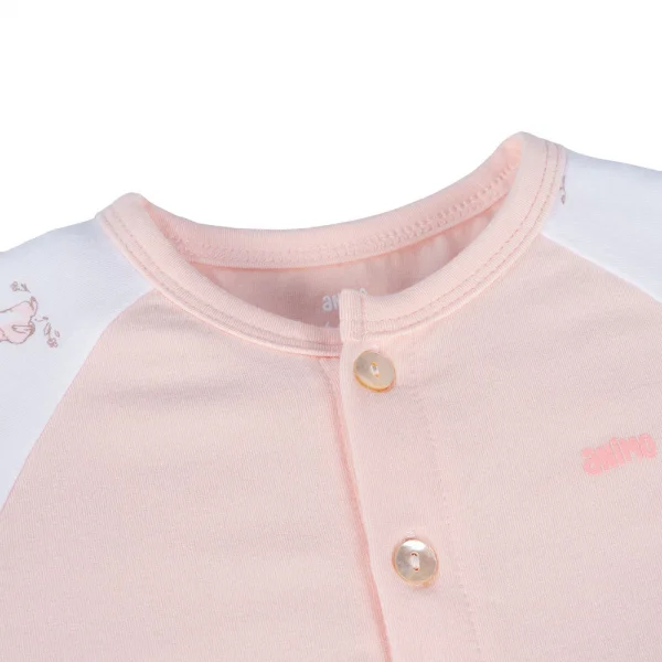 Set 2 Bộ kháng khuẩn Modal ngắn Animo VD0824025 (0-24M,Hồng)