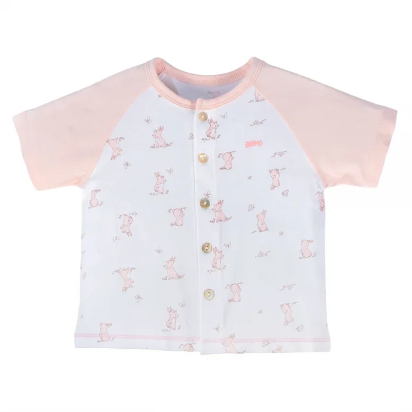 Set 2 Bộ kháng khuẩn Modal ngắn Animo VD0824025 (0-24M,Hồng)