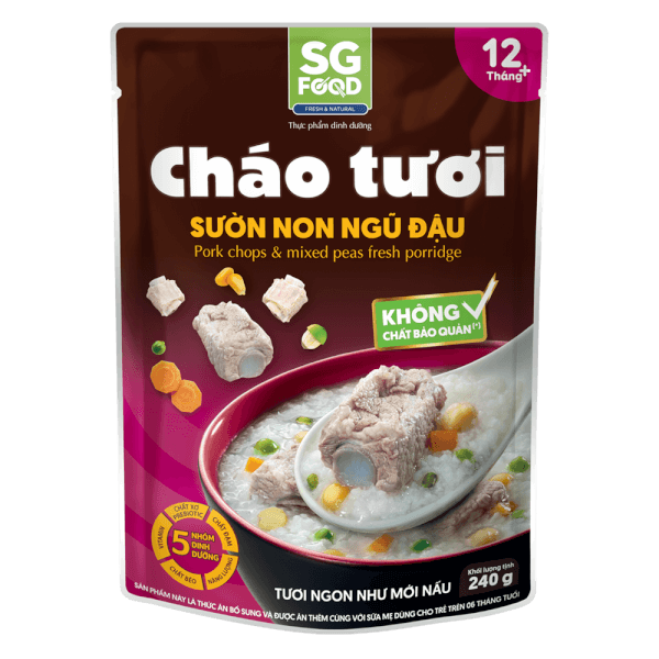 Cháo Sườn non, ngũ đậu, SG Food, 270g (Giao bao bì ngẫu nhiên)