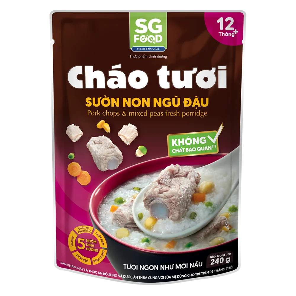 Cháo Sườn non, ngũ đậu, SG Food, 270g (Giao bao bì ngẫu nhiên)