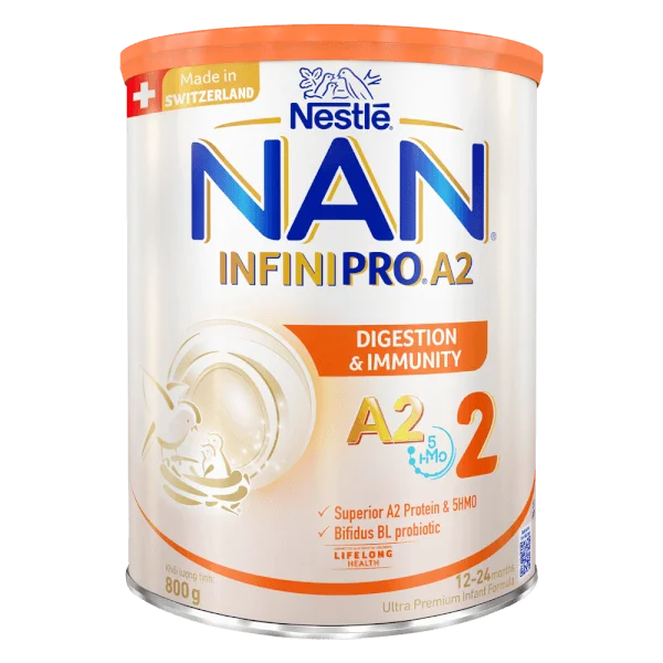 Sữa NAN INFINIPRO A2 số 2 800g (5HMO) (1-2 tuổi) (Giao bao bì ngẫu nhiên)