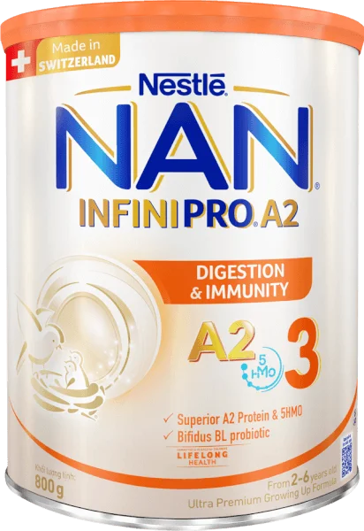 Sữa NAN INFINIPRO A2 số 3 800g (5HMO) (2-6 tuổi) (Giao bao bì ngẫu nhiên)