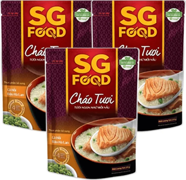 Combo 3 Cháo Cá hồi, đậu Hà Lan, SG Food
