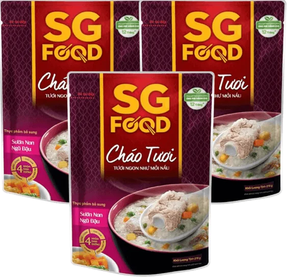 Combo 3 Cháo Sườn non, ngũ đậu, SG Food