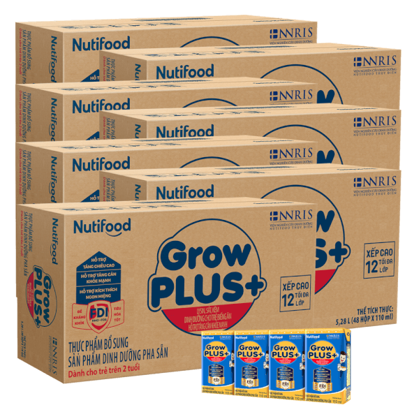 Combo 7 thùng Sữa GrowPLUS+ Xanh 2+ 110ml (lốc 4 hộp)