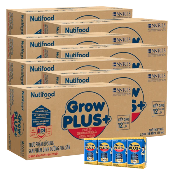 Combo 7 thùng Sữa GrowPLUS+ Xanh 2+ 110ml (lốc 4 hộp)
