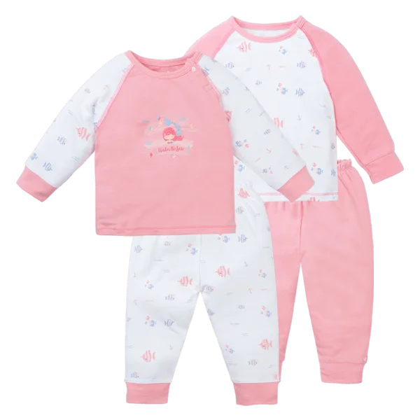 Set 2 Bộ kháng khuẩn Modal dài Tiên cá Animo VD1023006 (0-24M,Hồng)