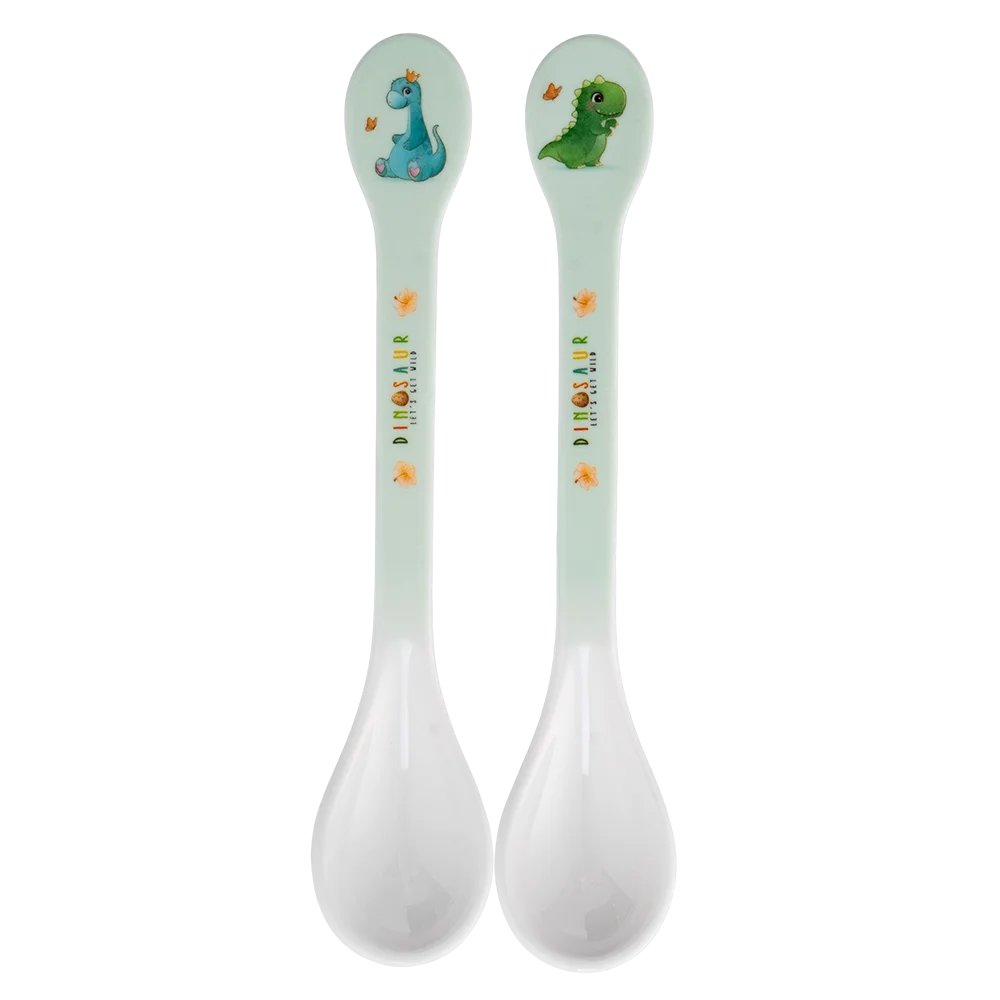 Thìa ăn dặm melamine cao cấp Moreware (2 cái/vỉ, 9013, khủng long) (giao mẫu ngẫu nhiên)