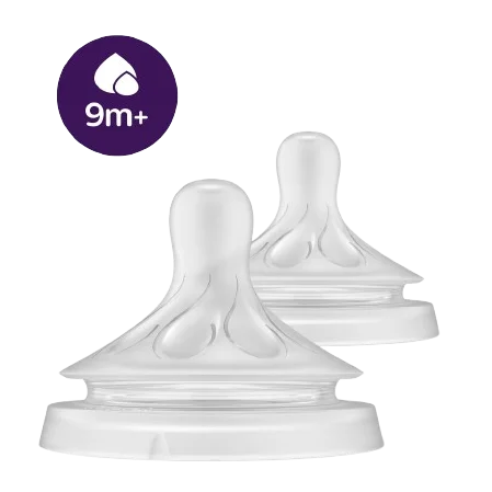 Vĩ 2 núm ty silicone Philips Avent mô phỏng tự nhiên mẫu mới (SCY966/12, 9M+)