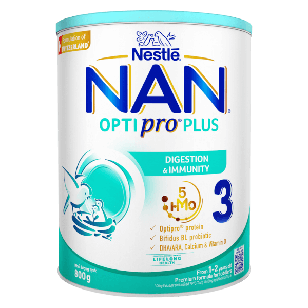 Sữa Nestle Nan Optipro Plus 3 800g (1-2 tuổi) (Giao bao bì ngẫu nhiên)