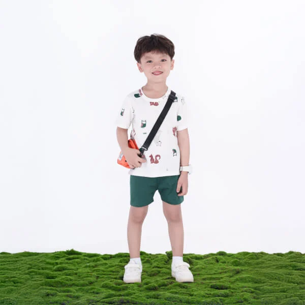 Bộ bé trai ngắn Animo Easy HN0724059 (1-4Y,Trắng)