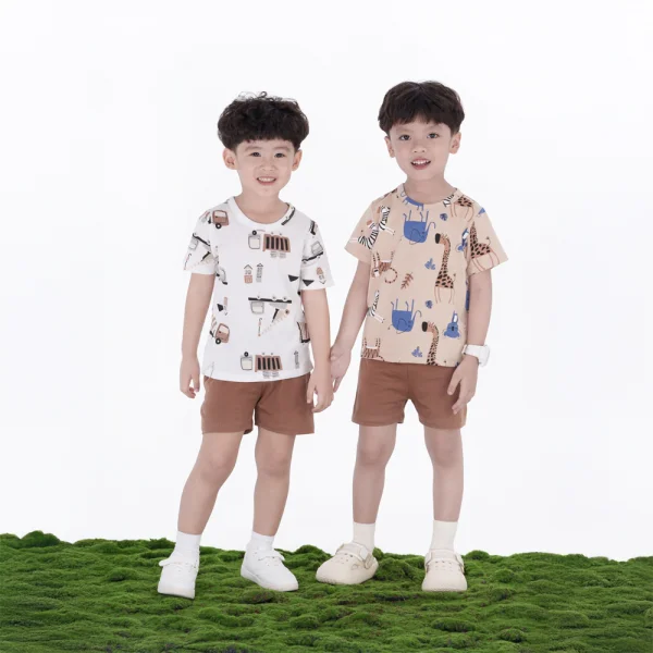 Bộ bé trai ngắn Animo Easy HN0724052 (1-4Y,Trắng)