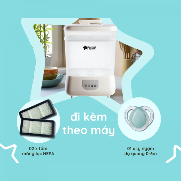 Máy tiệt trùng hơi nước và sấy khô Tommee Tippee Steri-Dry (New)