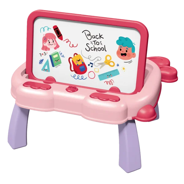 Bộ bàn xếp hình lego kèm bảng vẽ 2in1 50pcs RFD598693 C407 (Hồng)