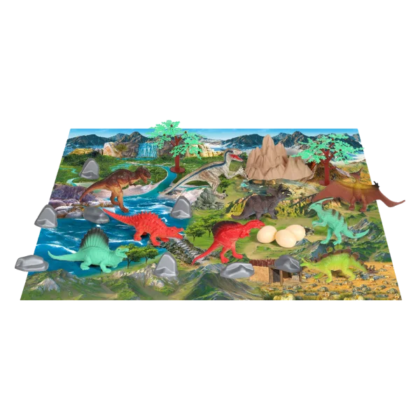 Hộp thế giới khủng long kèm bản đồ 24pcs CY276147 C407