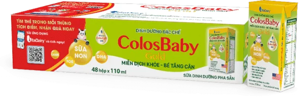 Thùng sữa uống dinh dưỡng Colosbaby 110ml, lốc 4 hộp (trên 1 tuổi)