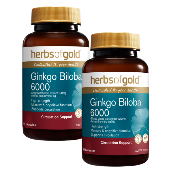 Combo 2 Thực phẩm bảo vệ sức khoẻ Herbs of Gold Ginkgo Biloba 6000