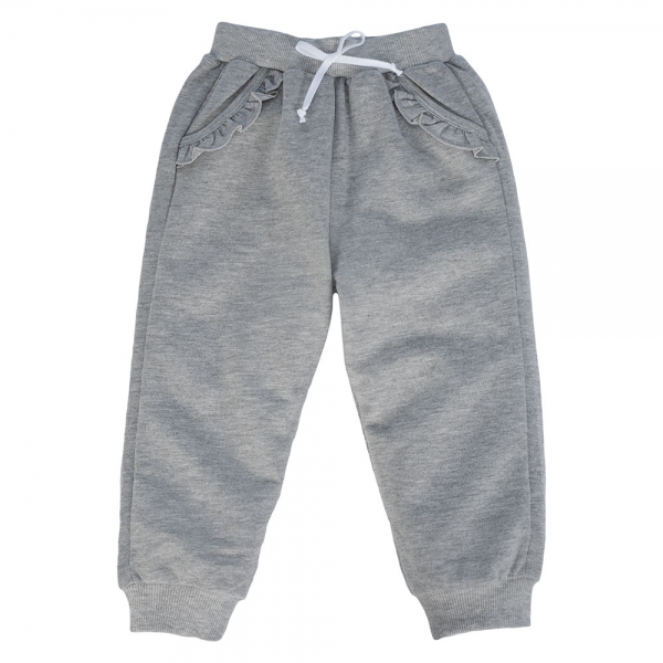 Quần jogger bé gái dài Animo TQ1024052 (1-6Y,Xám)