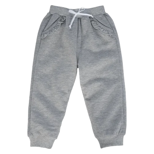 Quần jogger bé gái dài Animo TQ1024052 (1-6Y,Xám)