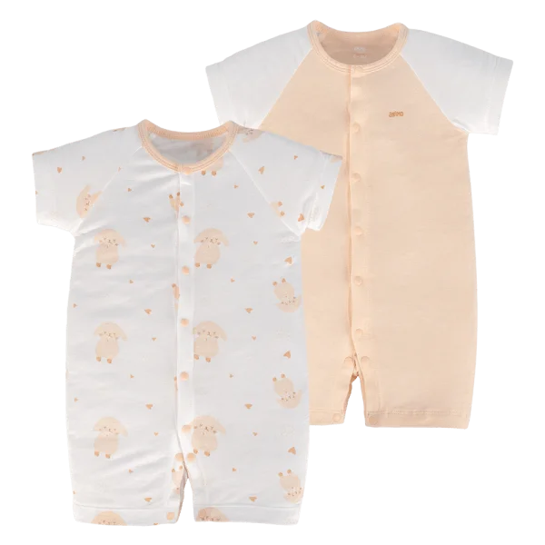 Set 2 bodysuit đùi Animo Easy KV0924069 (0-12M,Nhiều màu)