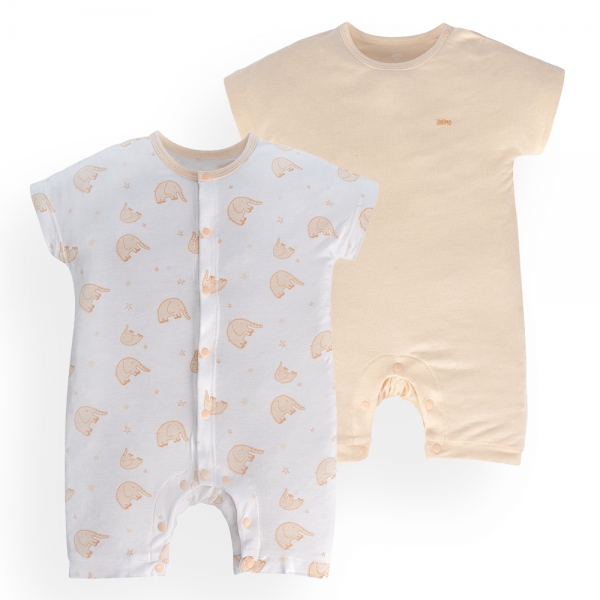 Set 2 bodysuit đùi Animo Easy KV0924065 (0-12M,Nhiều màu)