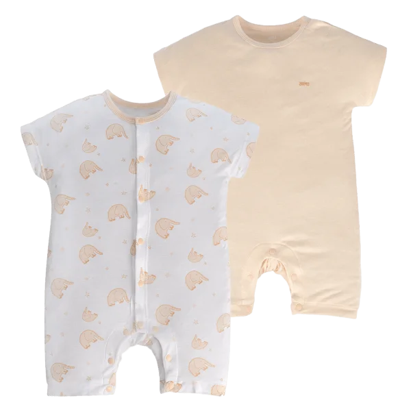 Set 2 bodysuit đùi Animo Easy KV0924065 (0-12M,Nhiều màu)