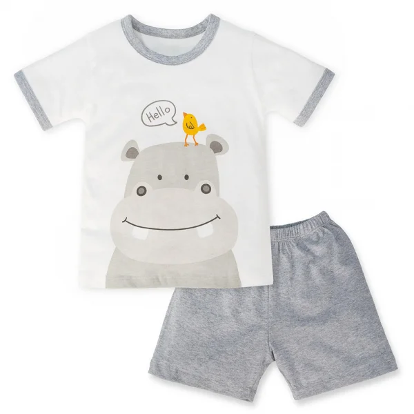 Bộ bé trai ngắn Animo Easy HN1124089 (1-4Y,Xám nhạt)